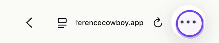 Safari three-dot button highlighted